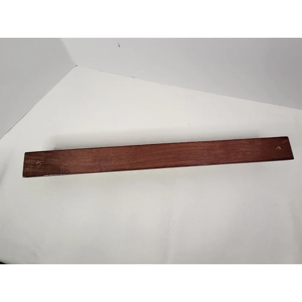 Wooden Tie and Belt Rack Wall Mount 20 Pegs 2 Hooks Mahogany Gold Tone Organizer